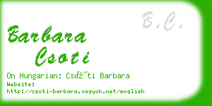 barbara csoti business card